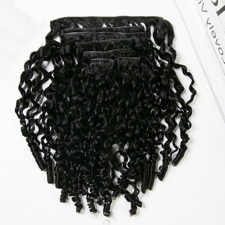 Water Burmese Curly Invisible Seamless Clip-Ins