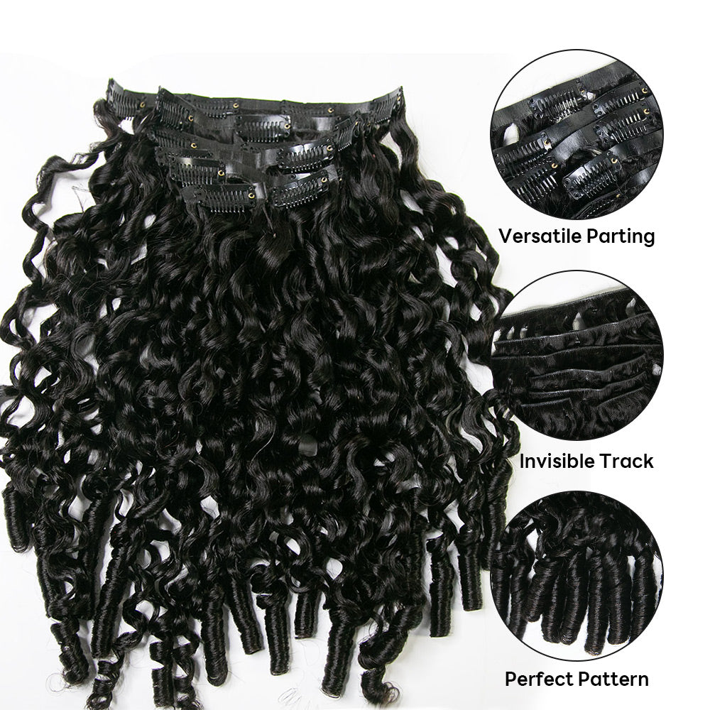 Water Burmese Curly Invisible Seamless Clip-Ins_1