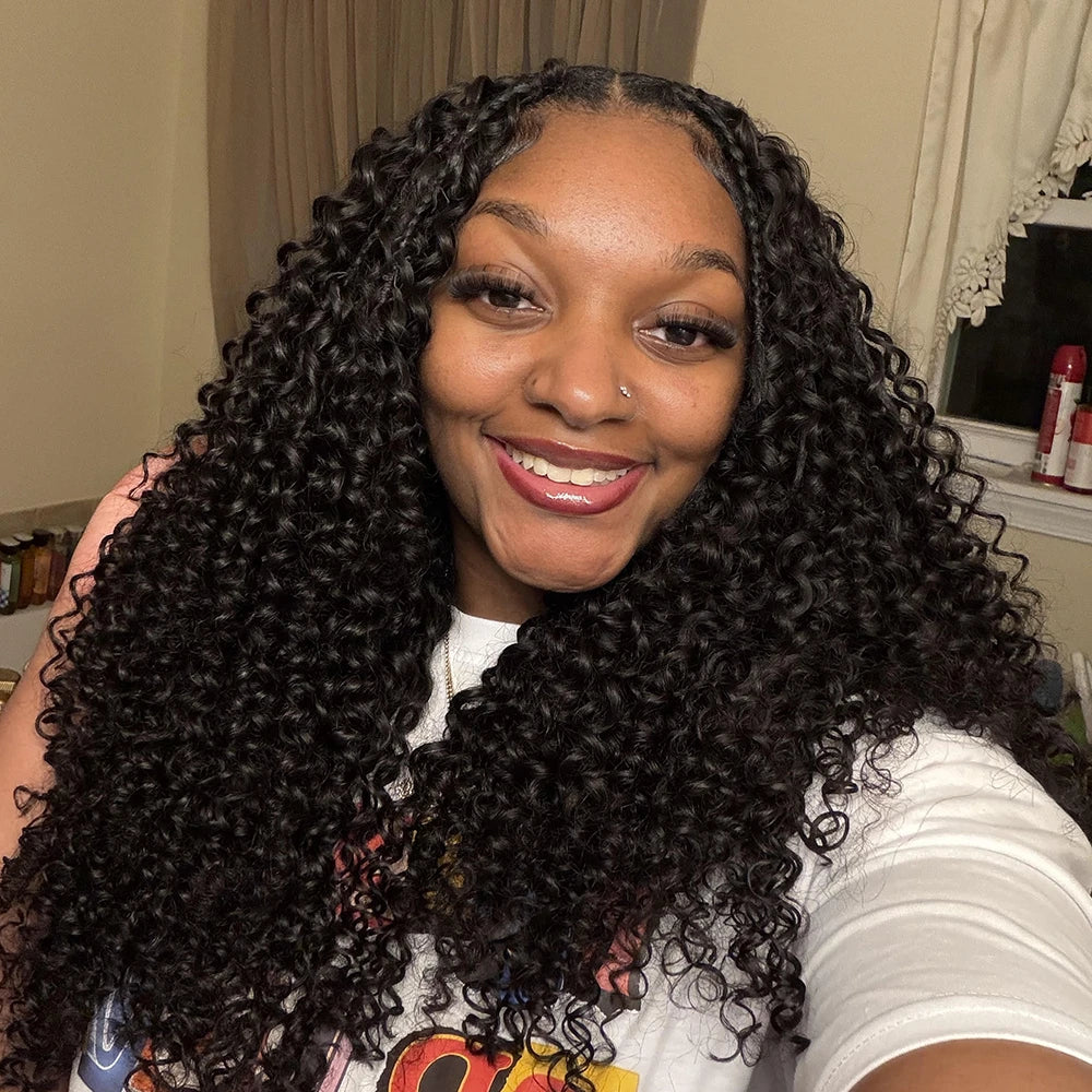 EAYON Water Wave Lightweight Miracle Knots Crochet Human Hair