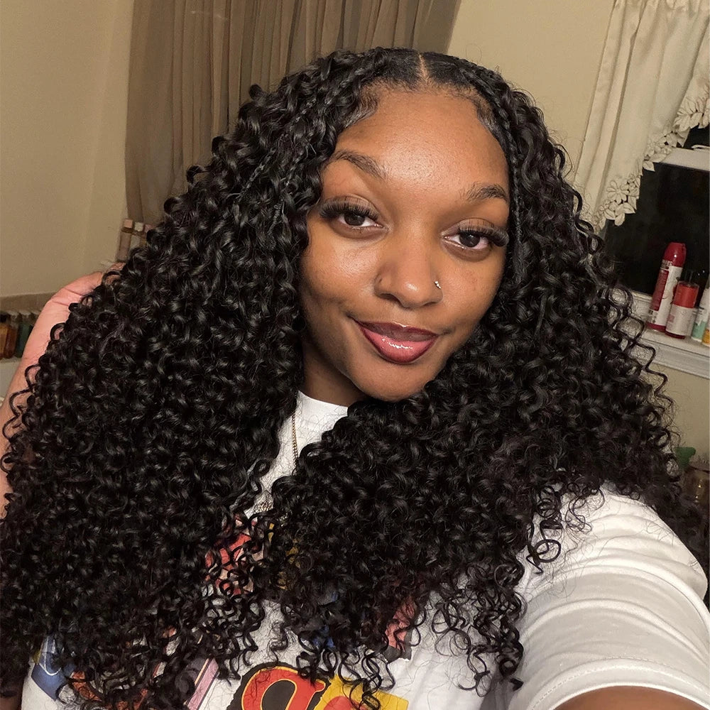 EAYON Water Wave Lightweight Miracle Knots Crochet Human Hair