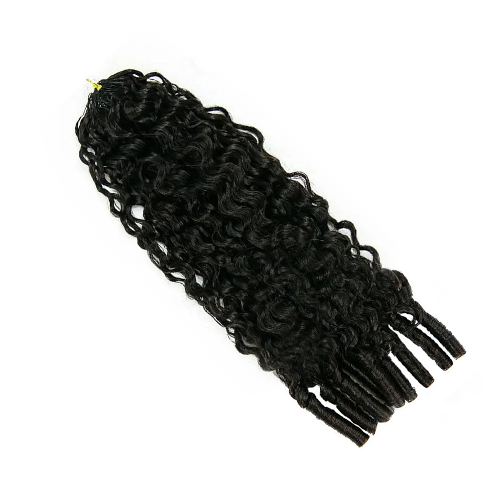 Water curly Burmese crochet hair extensions