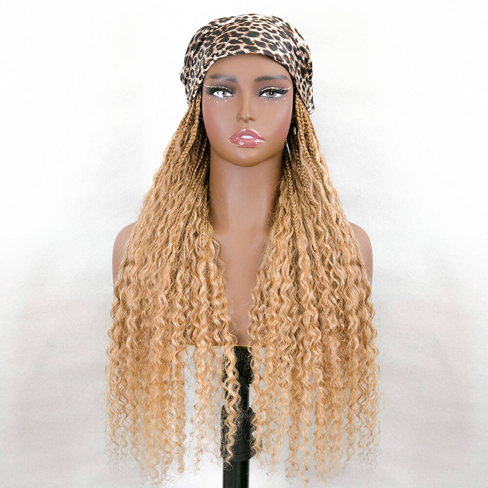 #27 Color Grab & Go Braids Band With Boho Style Human Hair Curls