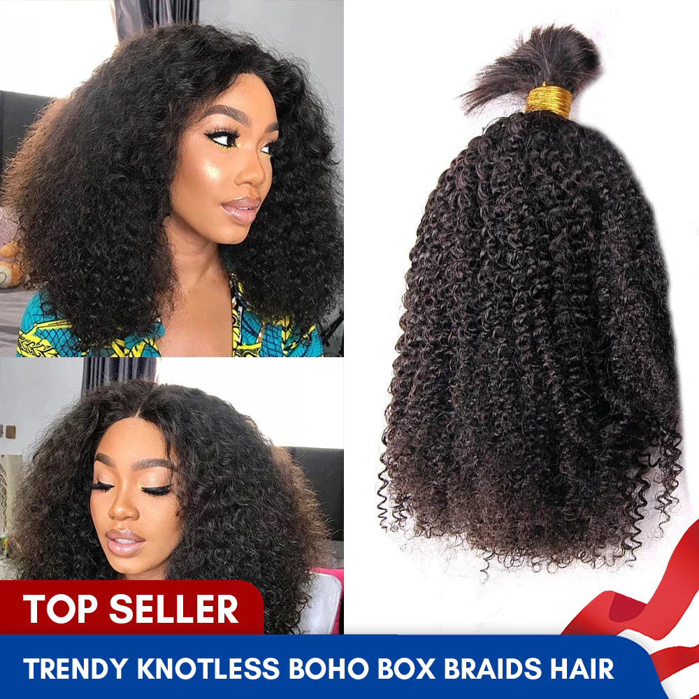 Bulk Human Hair For Braiding Afro Kinky Curly