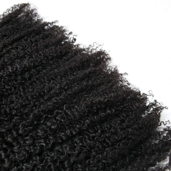 Double Drawn Bulk Human Braiding Hair Tight Curly