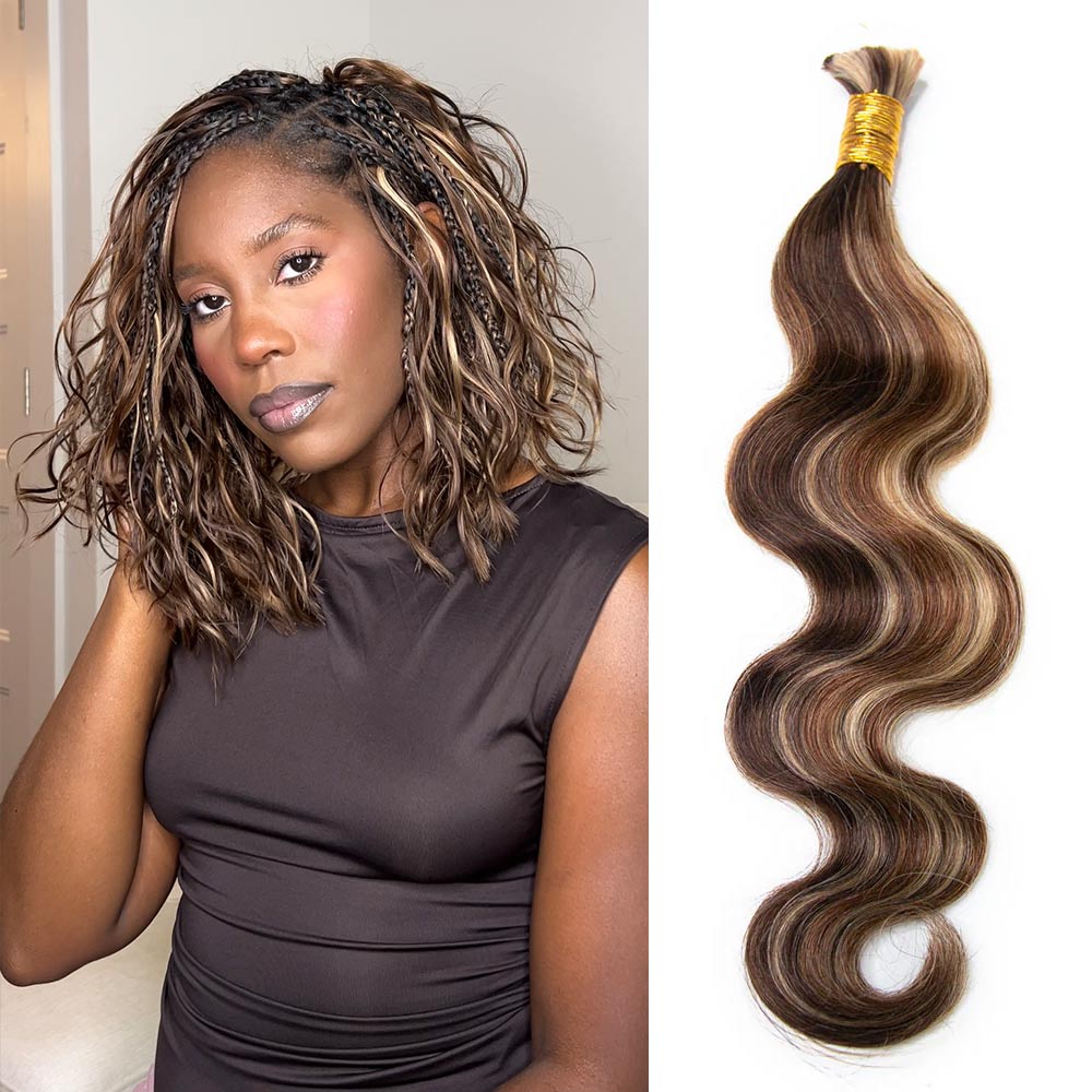 Blend #4/27/30 Bulk Human Hair for braiding Body Wave