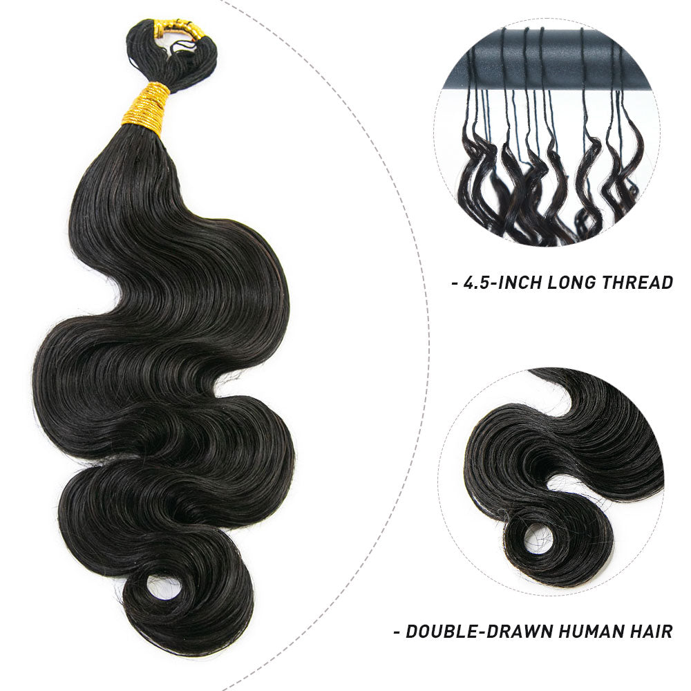 body wave human crochet hair extensions