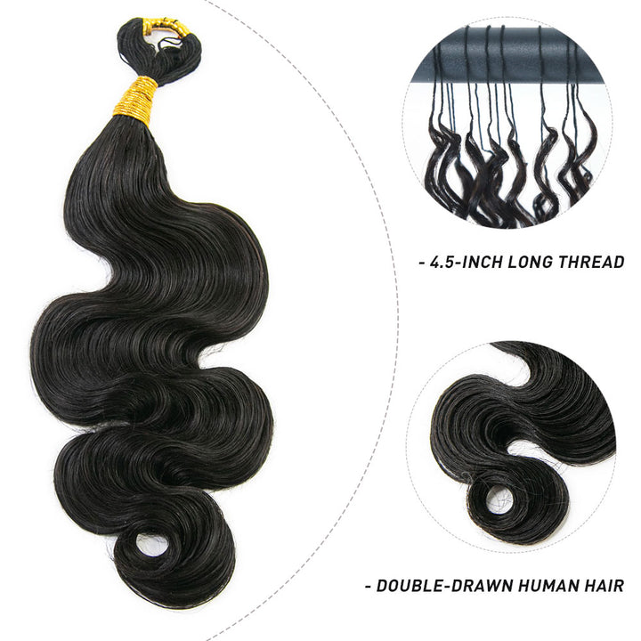 body wave human crochet hair extensions