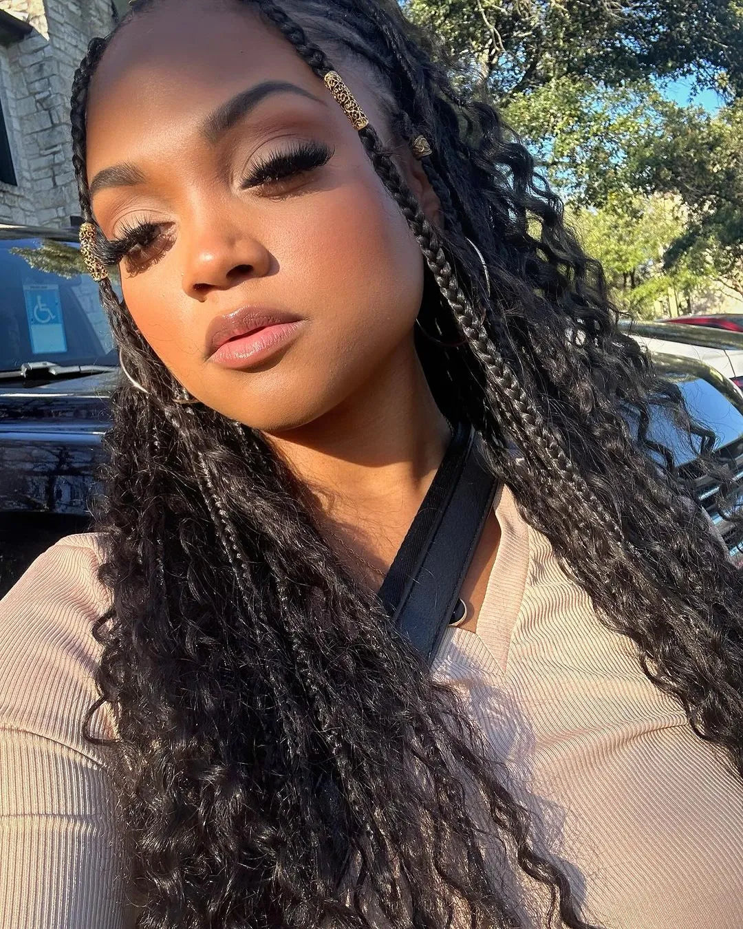 bohemian knotless braids atlanta