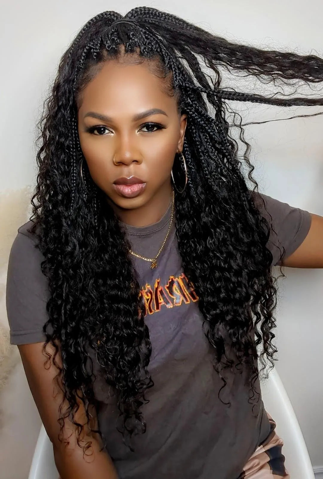 boho box braids crochet hair