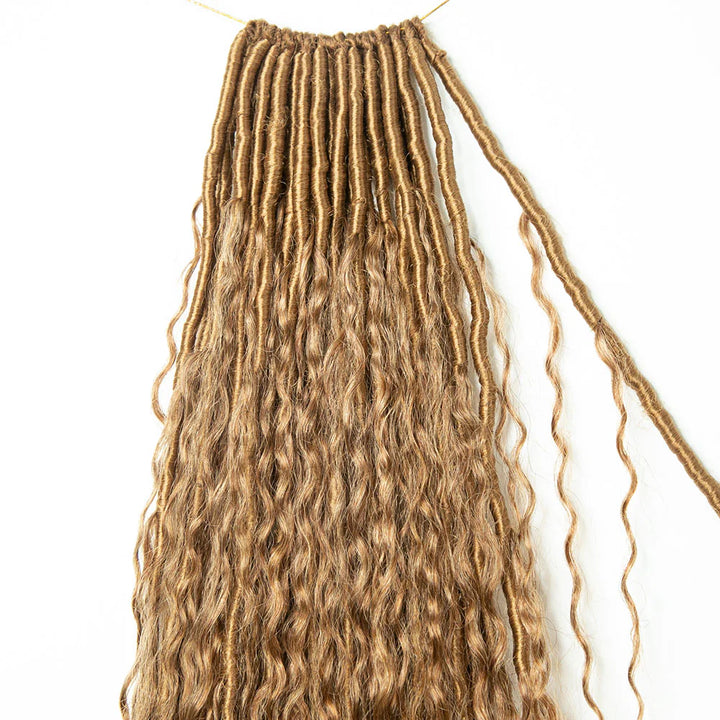 soft locs with boho curls