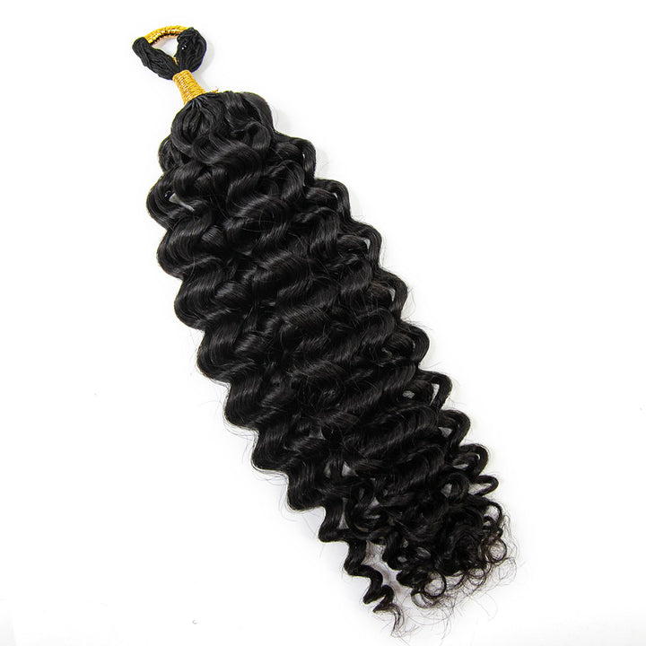 Feathered Crochet Human Hair For Braiding Spanish Curl Beginners-Friendly