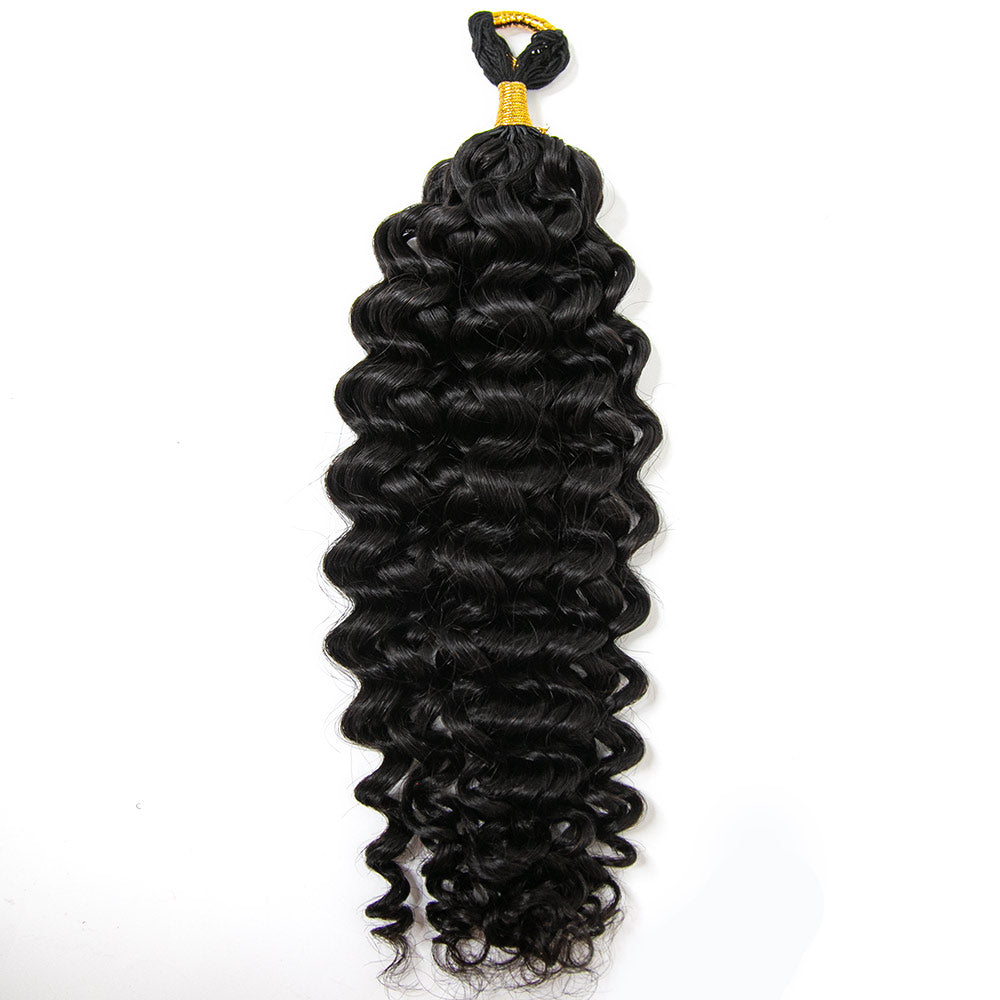 Feathered Crochet Human Hair For Braiding Spanish Curl Beginners-Friendly