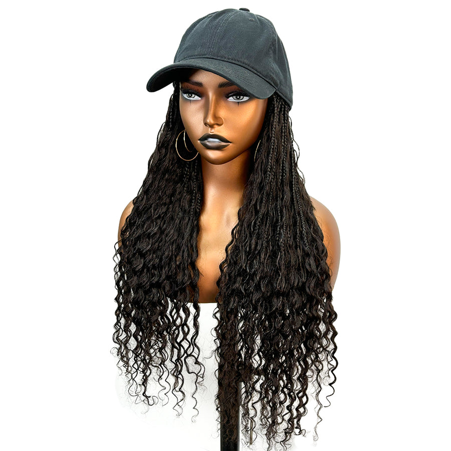 Grab & Go Boho Style Braids Cap Hat Wig – Eayonhair