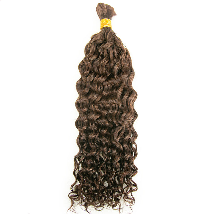 brown color bulk human braiding hair