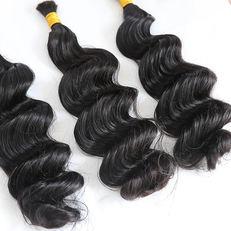 loose wave human hair bulk for braiding