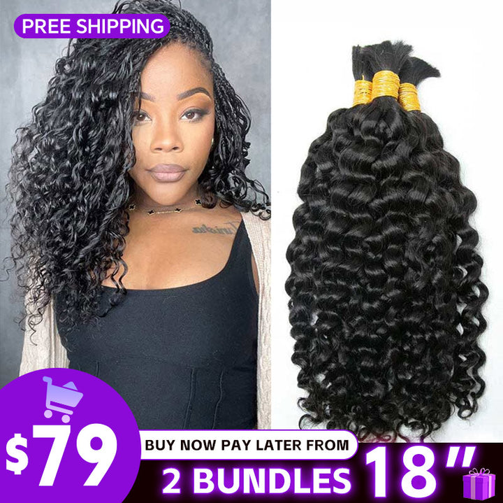 Bulk Human Hair For Braiding Water Wave