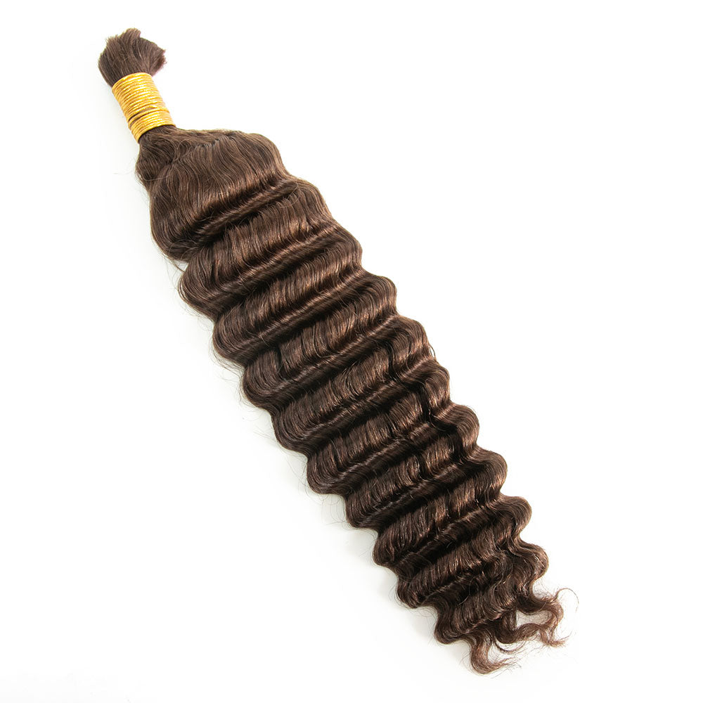 Bulk Human Hair For Braiding #4 Deep Wave