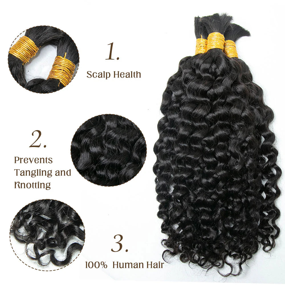 bulk human hair curly