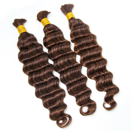 Bulk Human Hair For Braiding Mixed Blend #D4/30 Loose Deep Wave