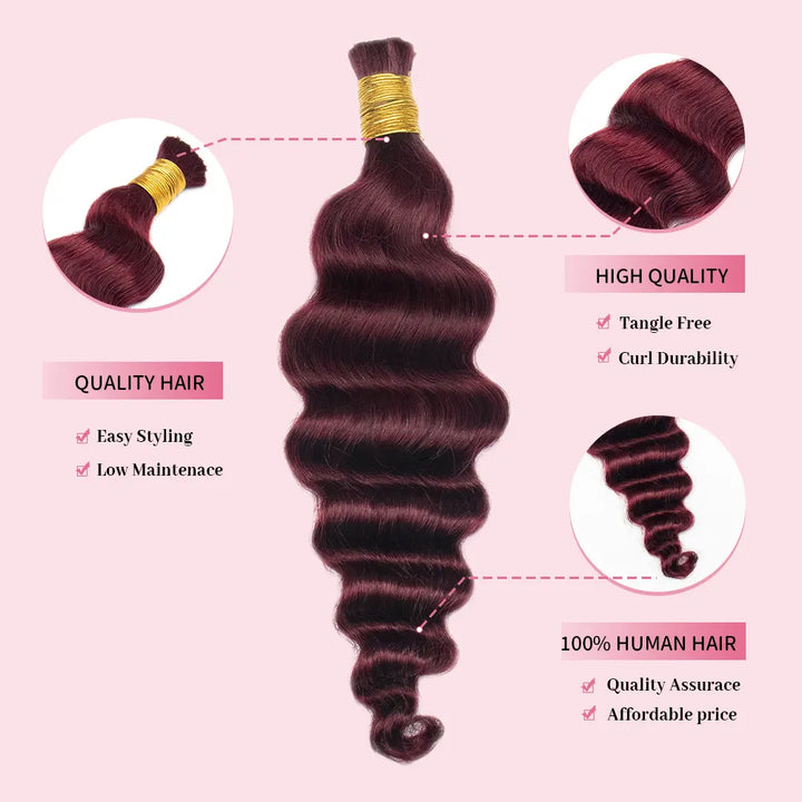 burgundy_human_hair_bulk_for_boho_braids