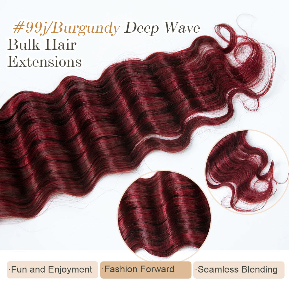 Burgundy deep wave hair