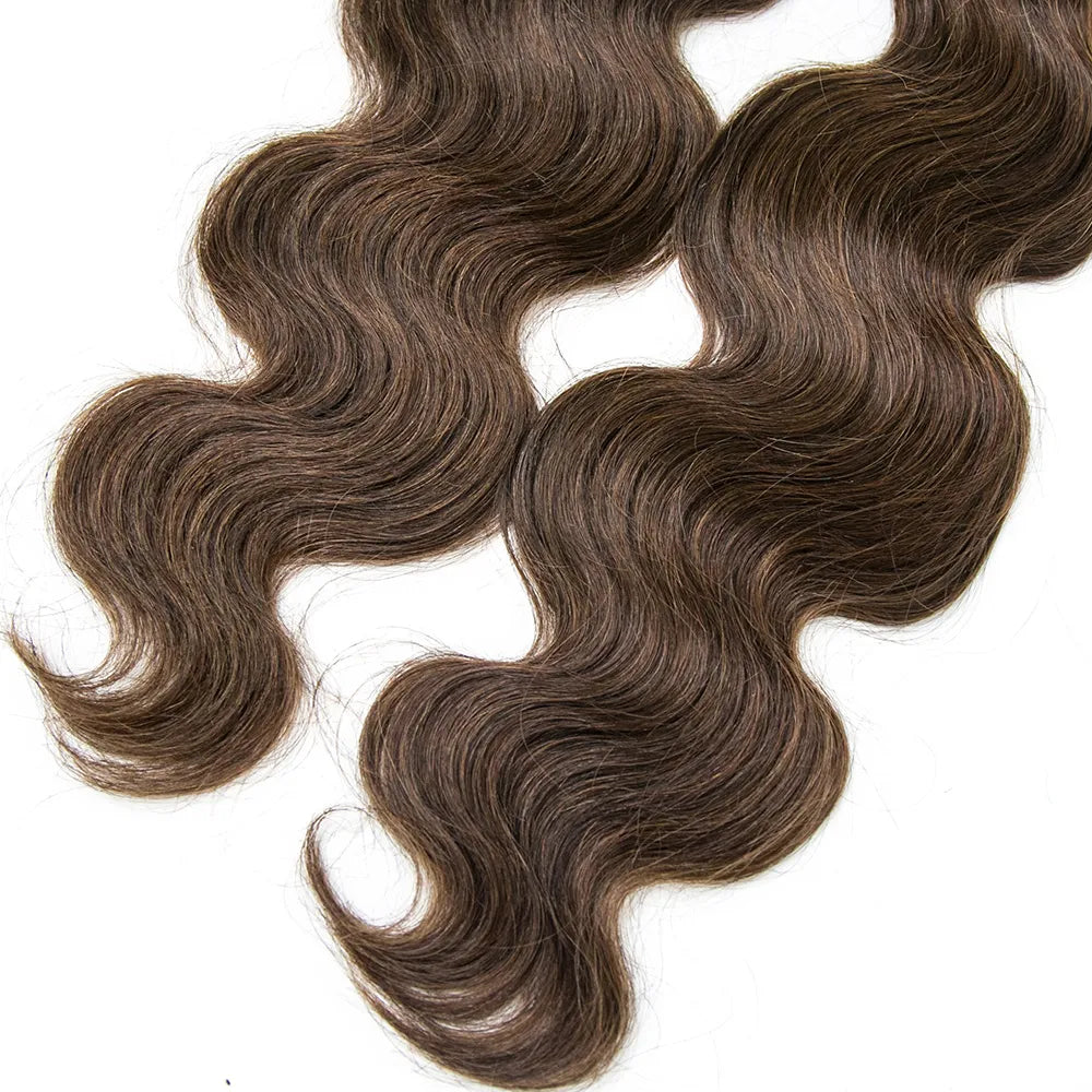 Medium Brown #4 Human Braiding Hair Body Wave