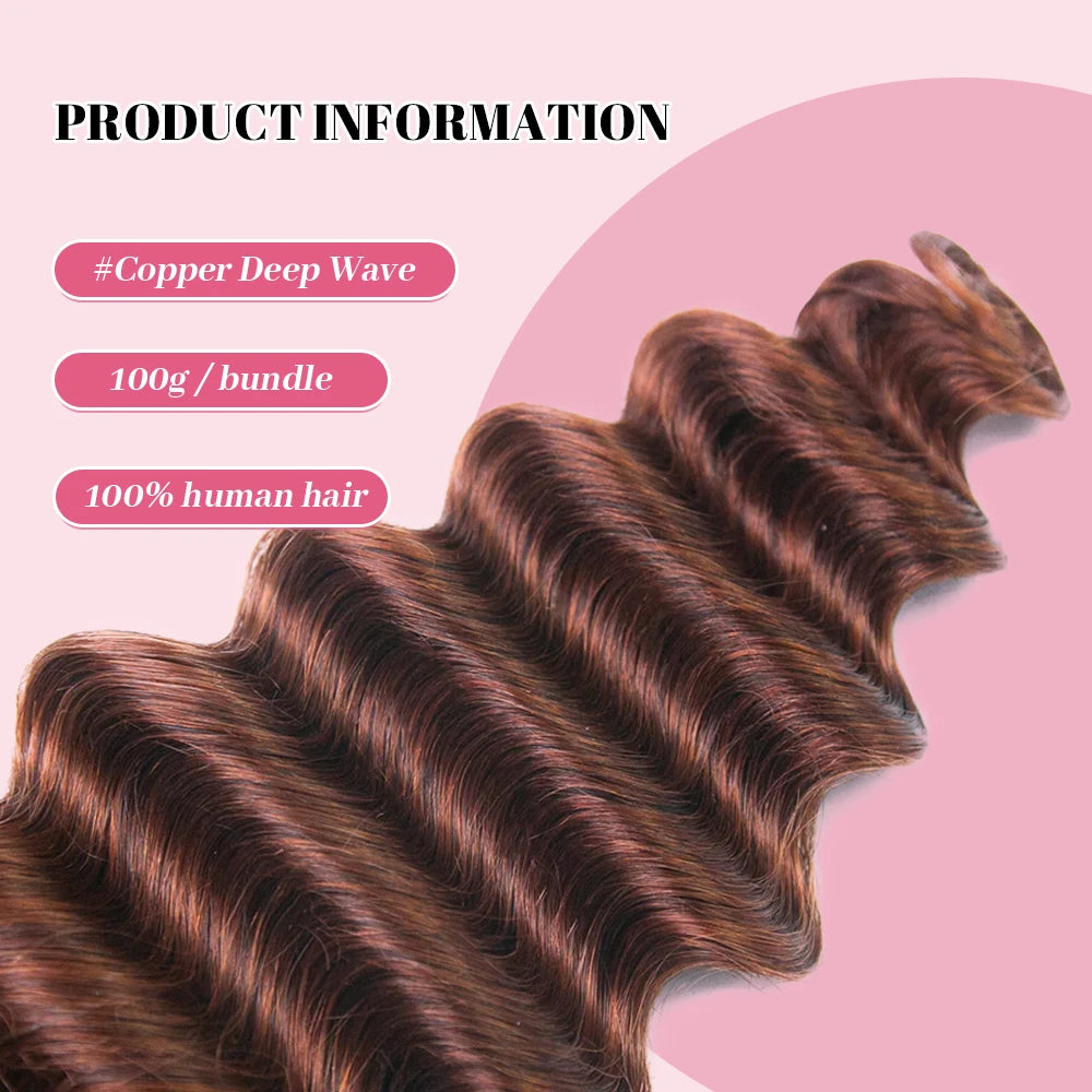 copper_deep_wave_Bulk_Human_Hair_details