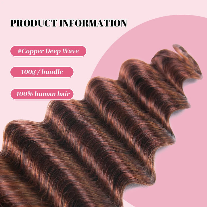 copper_deep_wave_Bulk_Human_Hair_details