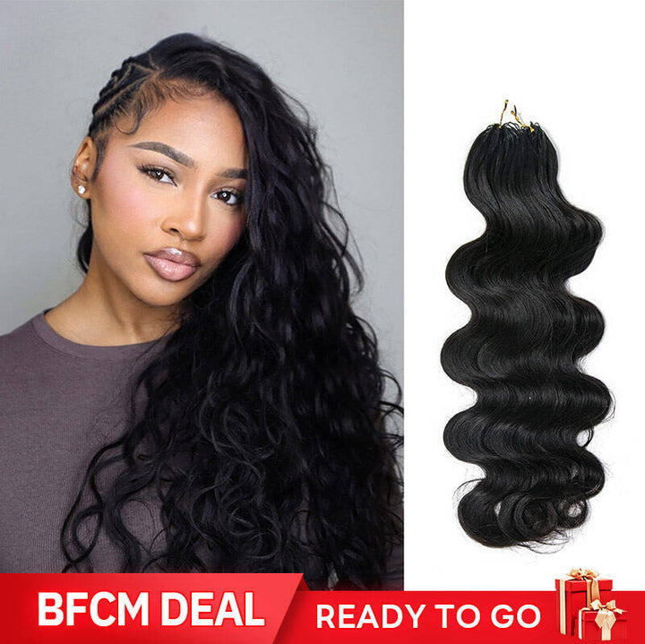 EAYON Lightweight Body Wave Crochet Human Hair Extension