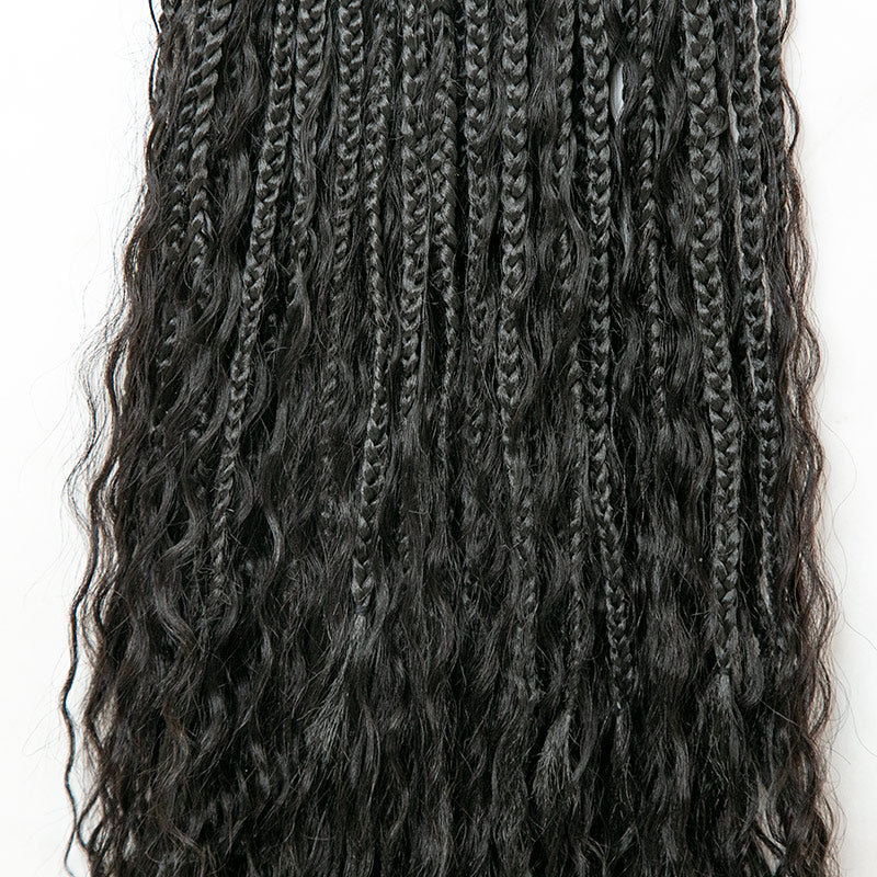 crochet boho braids with human hair curly ends