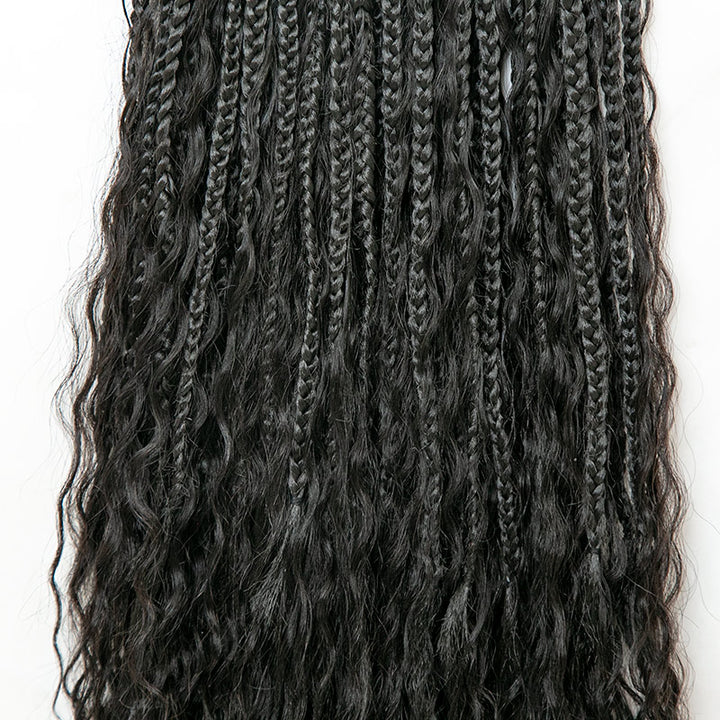 crochet boho braids with human hair curly ends