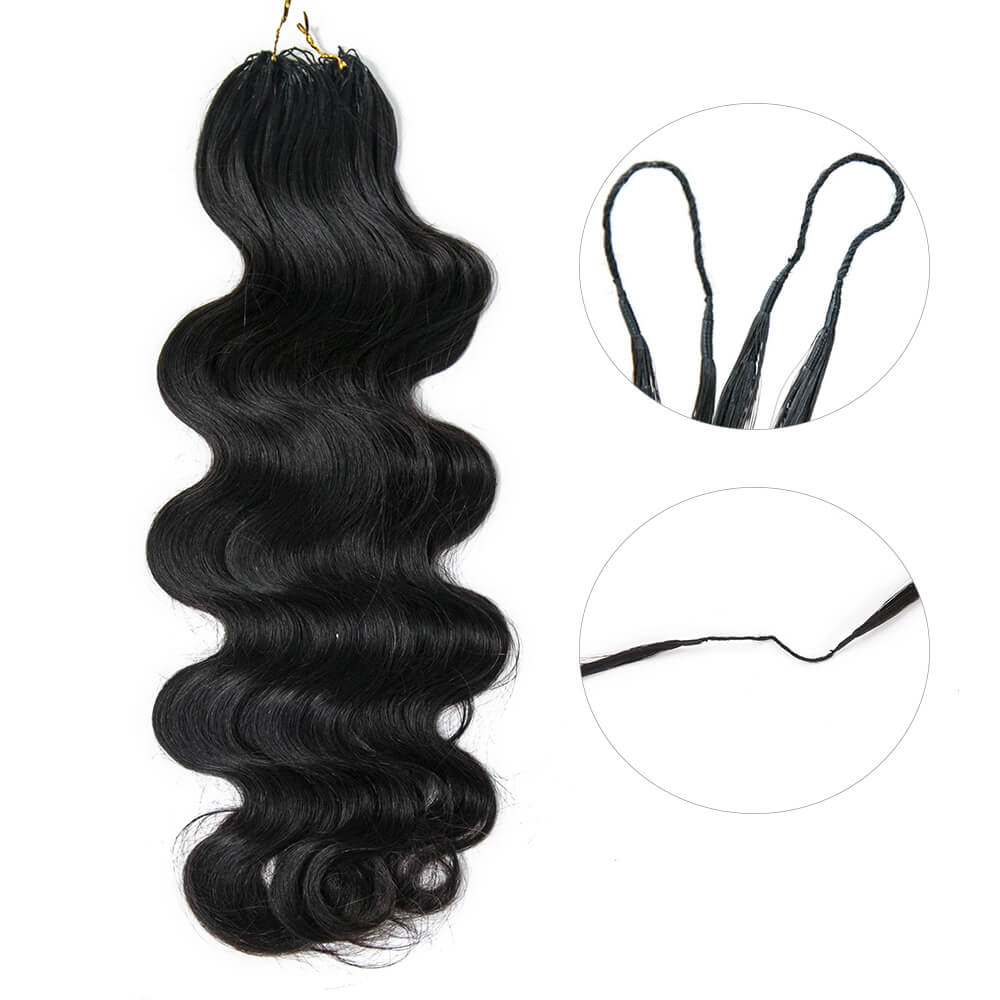 EAYON Lightweight Body Wave Crochet Braids Human Hair