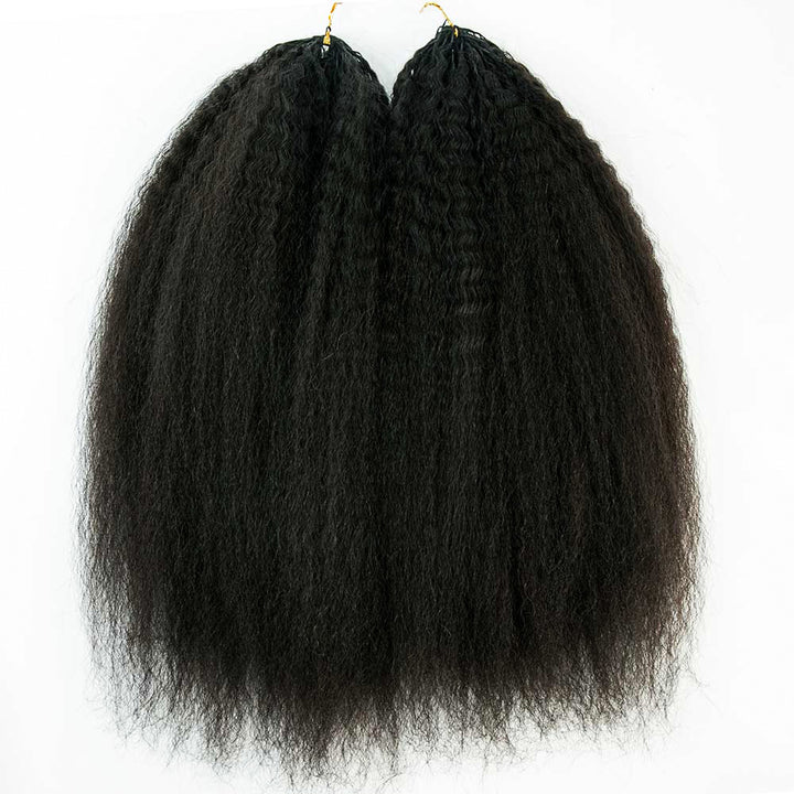 EAYON Lightweight Kinky Straight Crochet Human Hair Extension