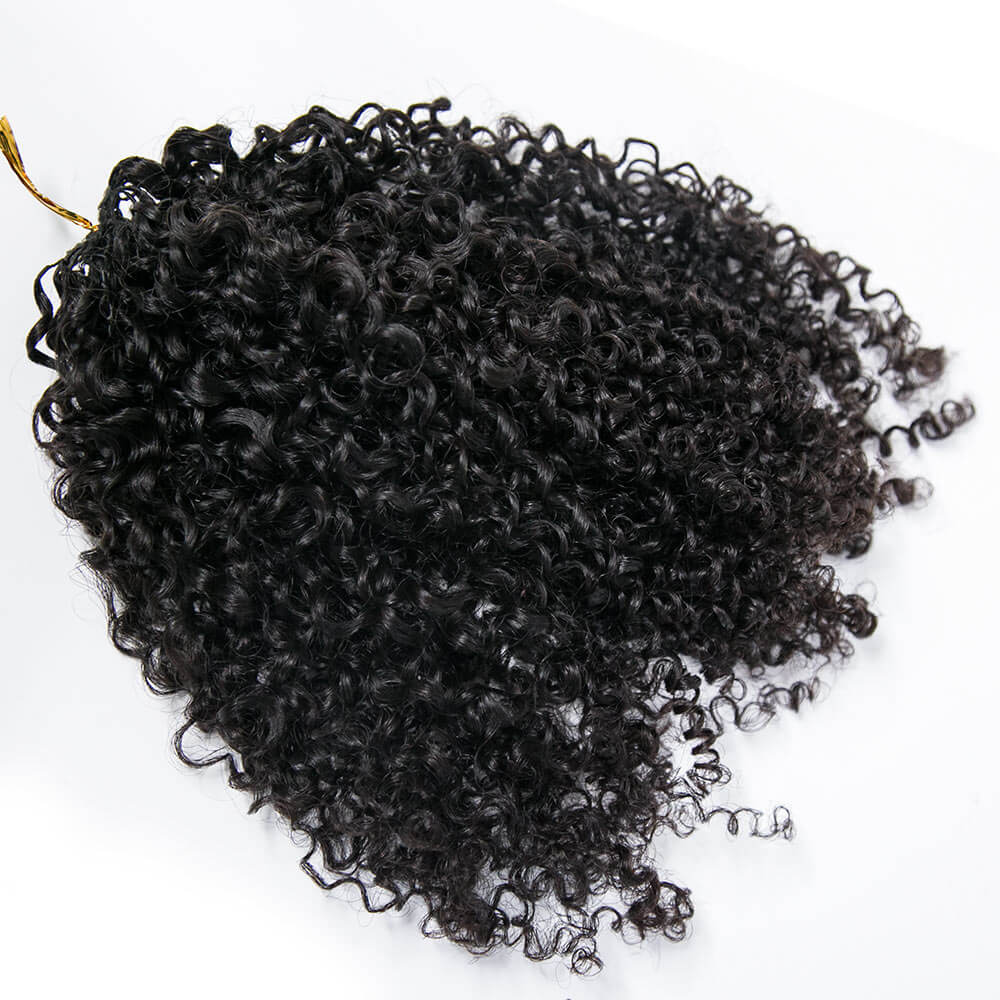 EAYON Lightweight Tight Curly Crochet Human Hair Extension