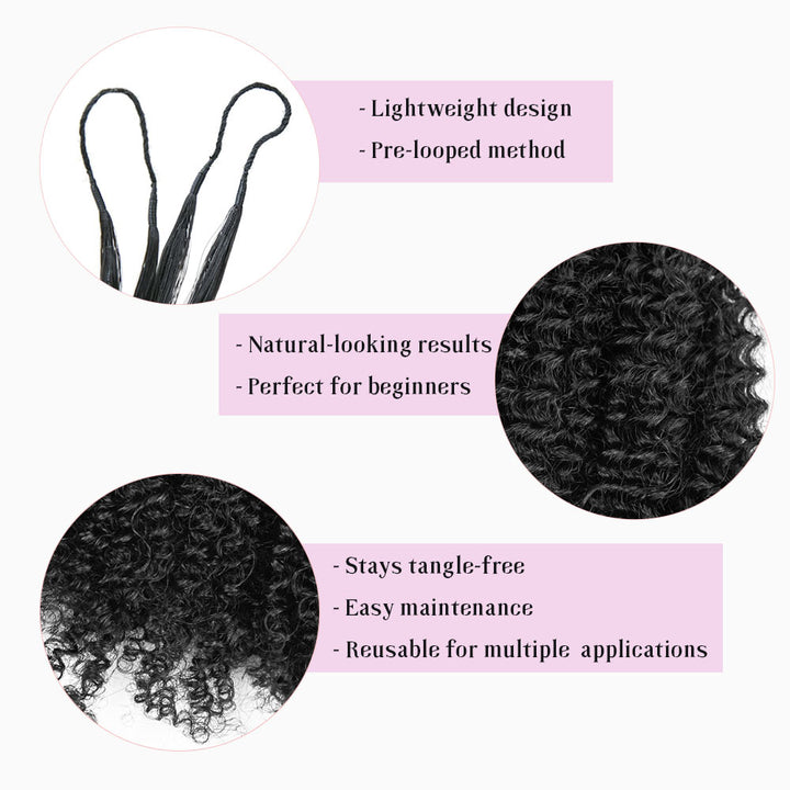 EAYON Lightweight Afro Kinky Curly-Y2 Crochet Human Hair