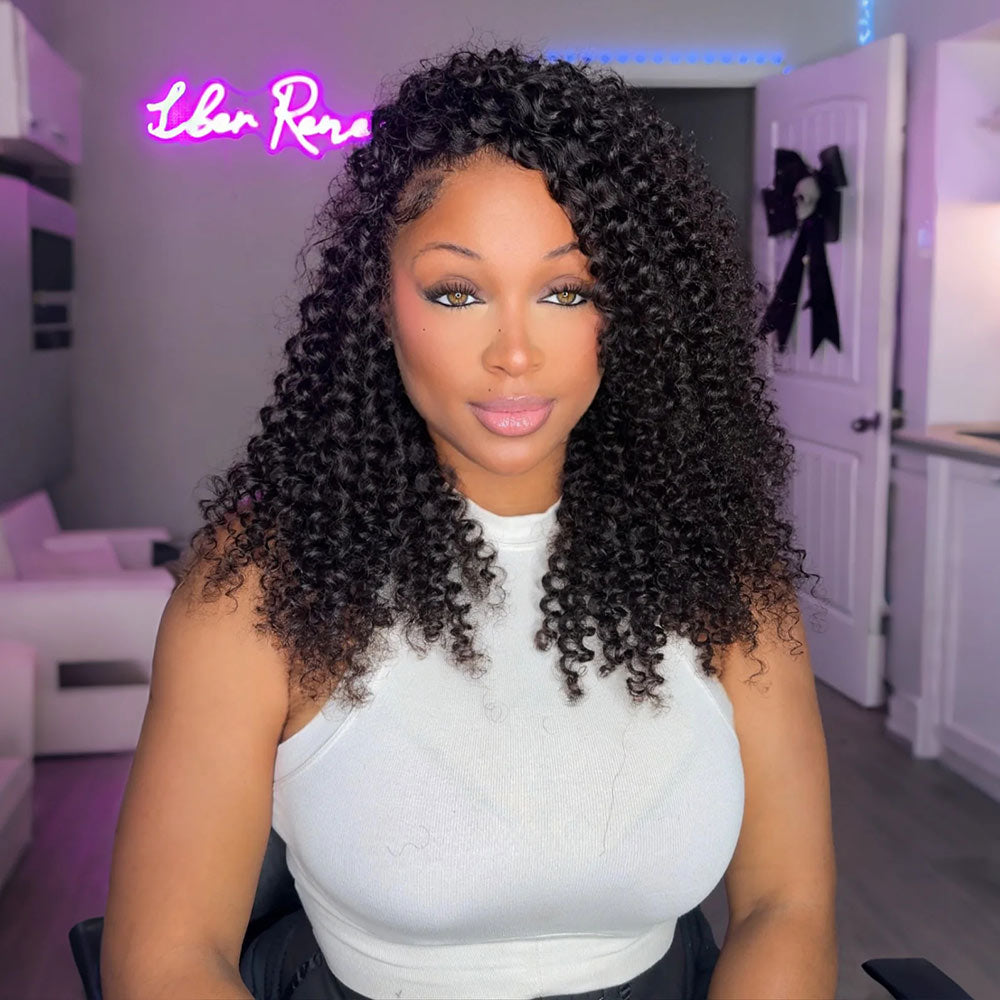 EAYON Lightweight Spanish Curly Crochet Human Hair Extension