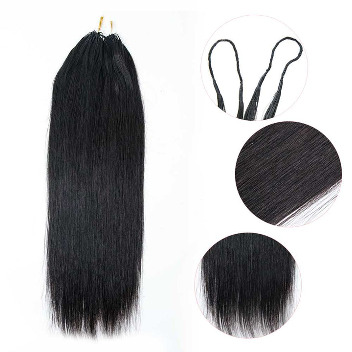 EAYON Lightweight Silk Straight Crochet Human Hair Extension