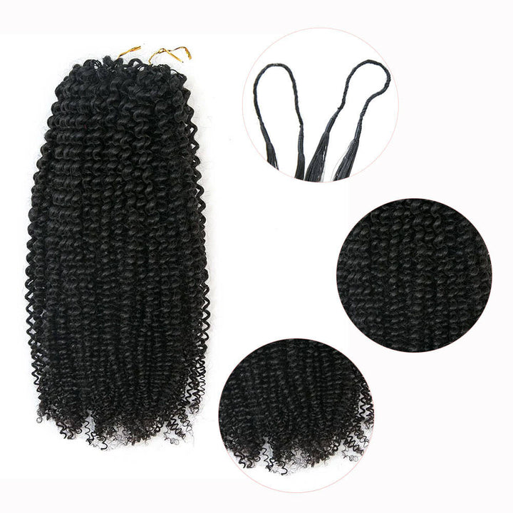 EAYON Lightweight Afro Kinky Curly Crochet Human Hair Extension