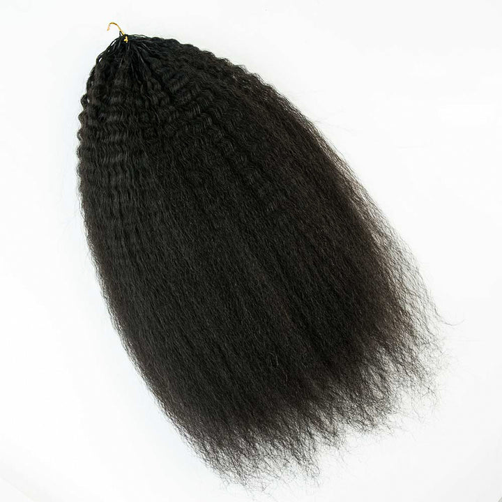 EAYON Lightweight Kinky Straight Crochet Human Hair Extension