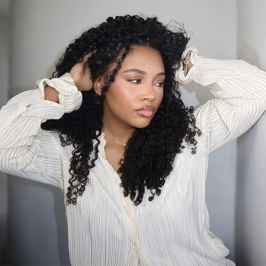 EAYON Water/Burmese Curly Lightweight Crochet Human Hair Extension