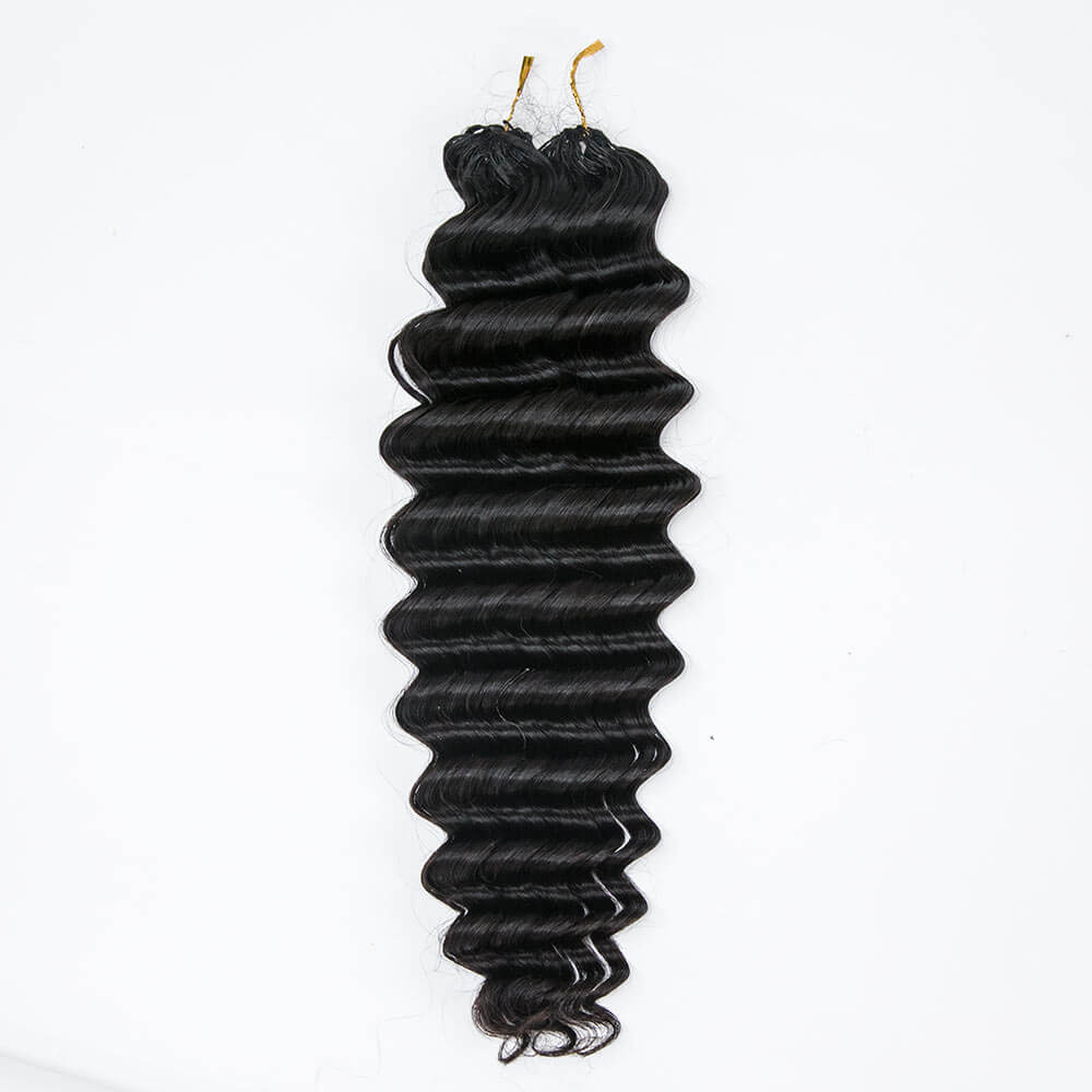 EAYON Lightweight Deep Wave Crochet Human Hair Extension