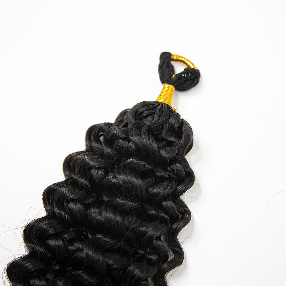 Feathered Crochet Human Hair For Braiding Spanish Curl Beginners-Friendly