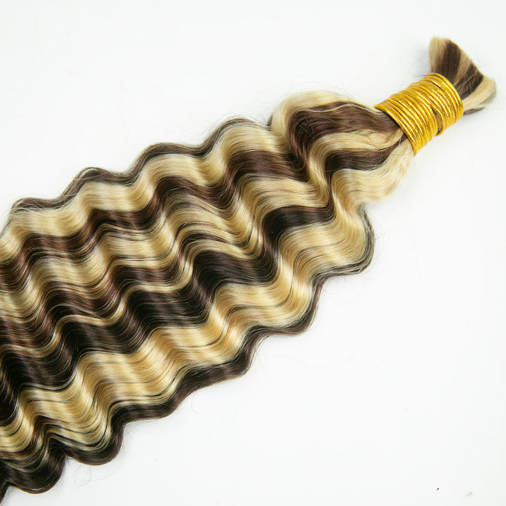 deep wave bulk hair extensions color options