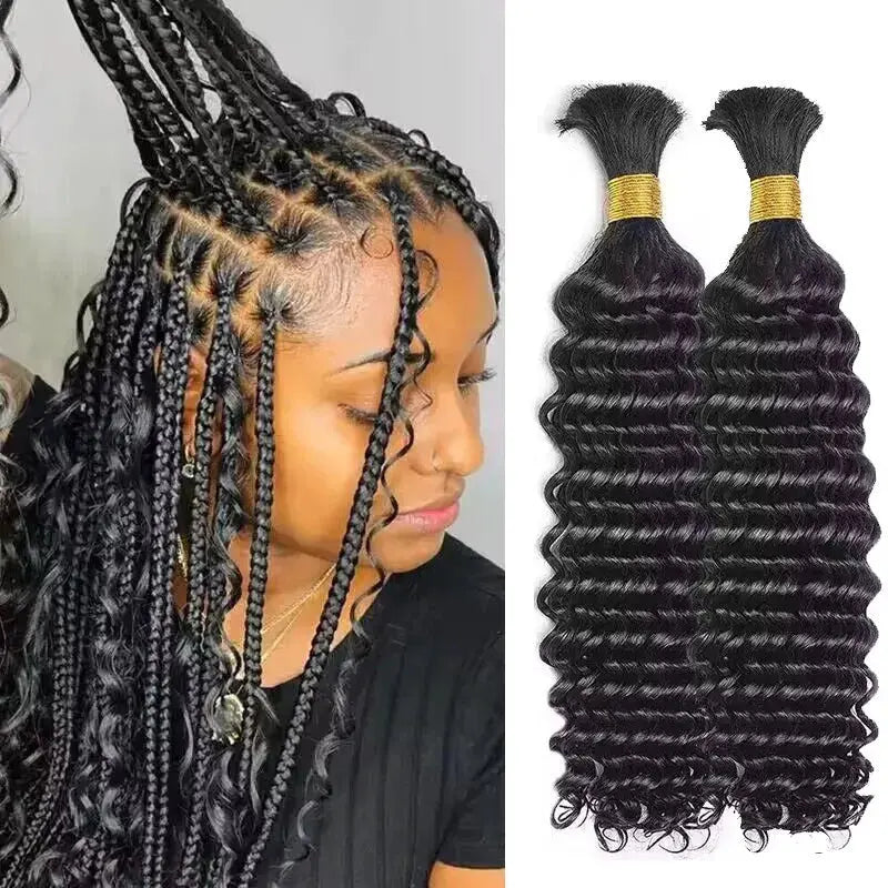 Deep Wave Bulk Human Hair For Braiding 234 reviews Regular price $92.00 Sale price $62.00