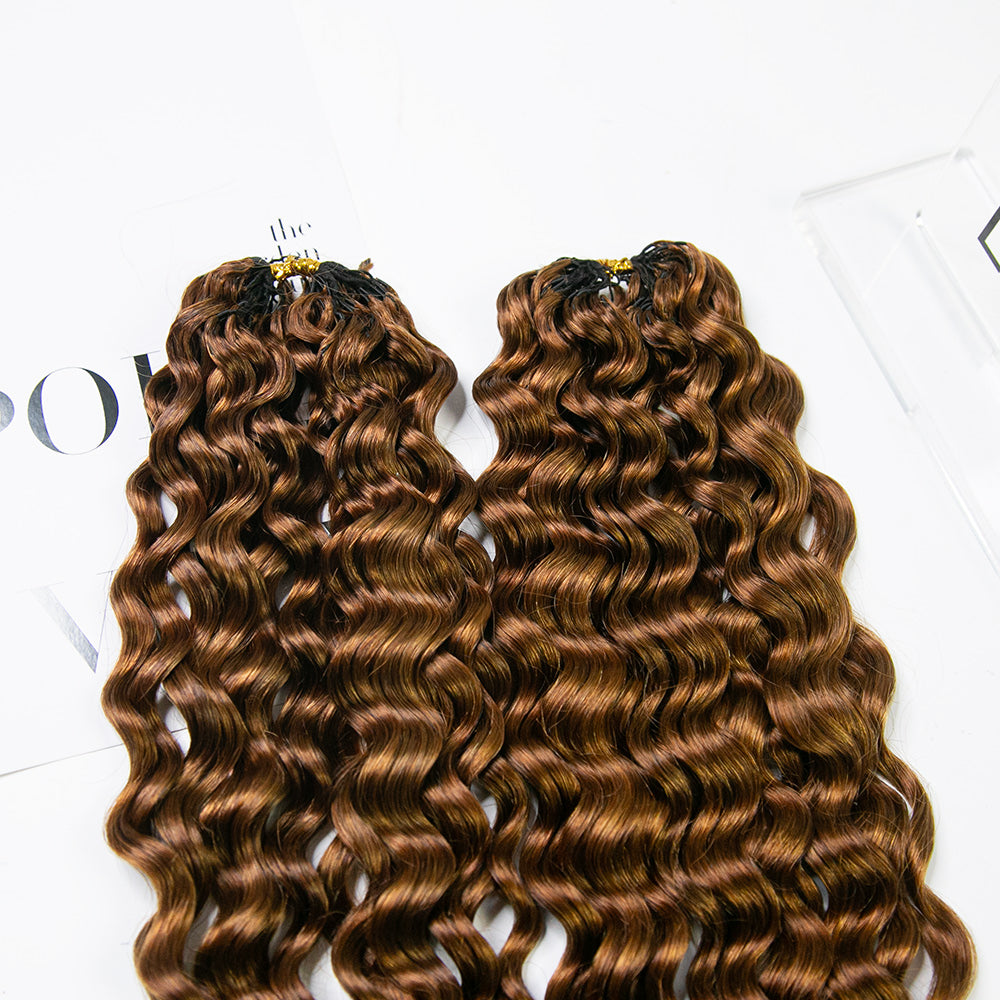 deep wave human crochet hair pre looped