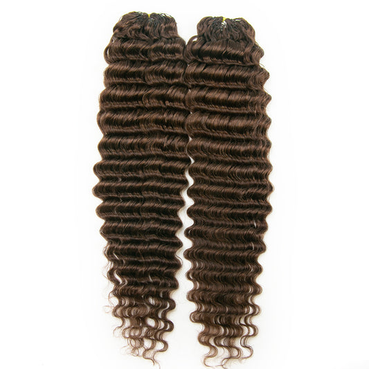 #4 Brown Deep Wave EAYON Lightweight Crochet Human Hair