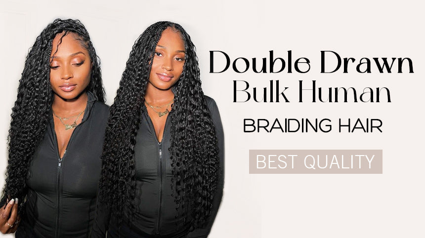 double drawn bulk human braiding hair for your life