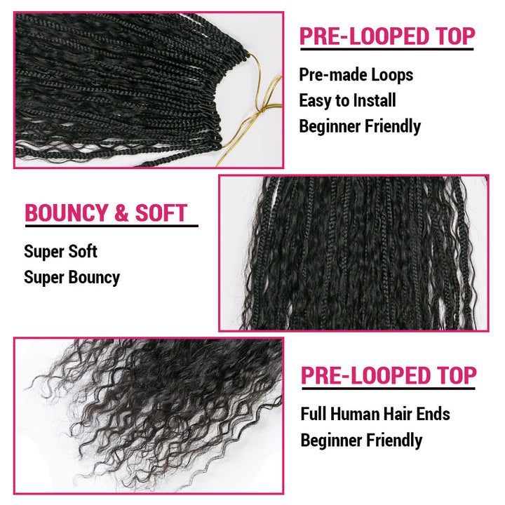 boho box braids crochet hair