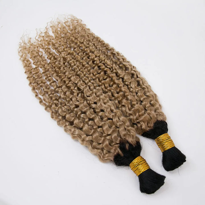 deep curly bulk human hair for braiding​