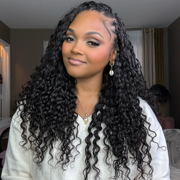 EAYON Lightweight Natural Wave Crochet Human Hair